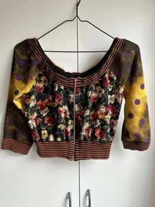 Jean Paul Gaultier bolero shrug floral vintage blouse Japan - Picture 1 of 12