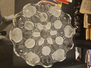 Vintage Bohemia Glas Kristall 12" Fuß Kuchenteller Obstschale Tschechien - Bild 1 von 3