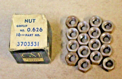 Chevrolet Pontiac GM Engine piston rod nuts Pat#3703531 set of 16 - Image 1 of 3