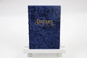NEW "Dreams" Blue Paper Journal Velvet Hard Cover Blank Notebook - Picture 1 of 9