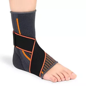 Ankle Brace Achilles Tendonitis Support Ankle Foot Wrap Sleeve with Dual Stra... - Picture 1 of 9