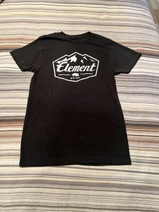 Men's Small Element Logo Short Sleeve T Shirt Dark Gray NEW - Picture 1 of 4