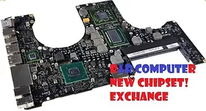 EXCHANGE SERVICE: MACBOOK PRO 15" A1286 820-2915-A LOGIC BOARD NEW GPU 6490M - Picture 1 of 1
