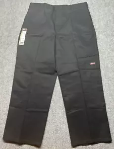 Dickies Pantalone da Lavoro Uomo 40x30 Nero Vestibilità Larga Tasche Doppio Ginocchio Nuovo - Foto 1 di 14