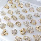 Wholesale Lot 24pcs Rings Cubic Zirconia Cz Crystal Lady Jewelry