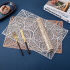 PVC Table Mat Leaf Patterns Tableware Pad Dining Table Hollow Placemat  Kitchen
