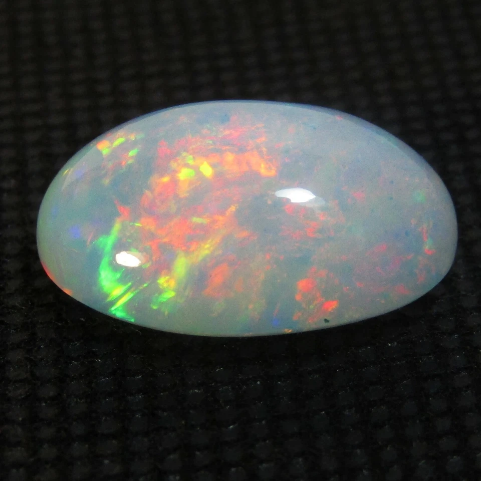 15.35Cts Natural Color Play Ethiopian Blue Opal Oval Cabochon Loose Gem VOD - Image 1 of 4