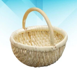 Round Fruit Basket Hollow Woven Basket Fruit Serving Baskets - Picture 1 of 11