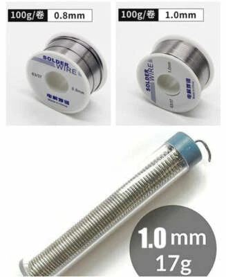 17g 100g 60/37 0.8mm 1.0mm Solder Wire Rosin Core Soldering 2.2% Flux Reel AU OZ - image 1 of 2