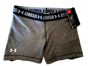 NEW! UNDER ARMOUR [S] Women's 3" Compression Yoga Shorts-Carbon Heather 1271777 - Picture 1 of 2