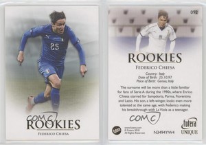 2018 Futera Unique Rookies Federico Chiesa #092 Rookie RC