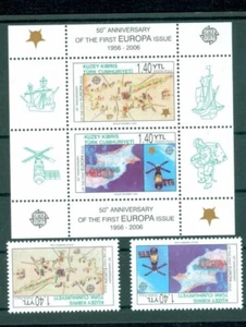 2006 Europa,Old map,Satellite,Columbus ship,Cosmonaut,Turkish Cyprus,set+s/s,MNH - Picture 1 of 1