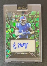 JONATHAN MINGO 2023 Wild Card Wildchrome Wildglass Green Crystal Autograph 2/6