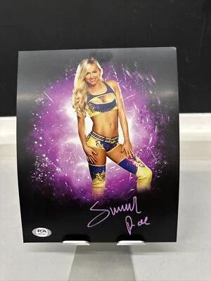 丹妮莉·莫奈 ~ Summer RAE 正品手工签名 "WWE DIVA" 8 x 10 照片 (PSA COA) — 第 1/2 张图片