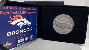 Highland Mint Denver Broncos Super Bowl 32 XXXII Champions Silver Mint Coin 4oz - Picture 1 of 7