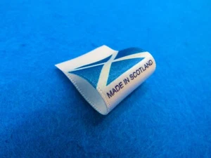 Made in Scotland Flag Labels Sew In Small Fold 25x25mm - Picture 1 of 2