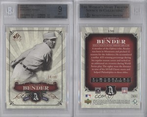 2006 SP Legendary Cuts Bronze /99 Chief Bender #156 BGS 9 MINT HOF