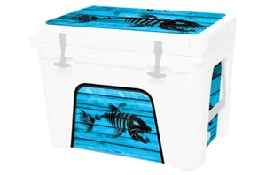Vinyl Cooler Wrap fits YETI Tundra 65 | Decal Skin L+I - Bonefish Blue WD - Picture 1 of 7