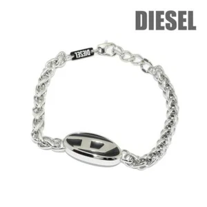 Diesel Bracelet DX1469040 Silver / Black DIESEL Accessories Men's Men Official - Picture 1 of 4