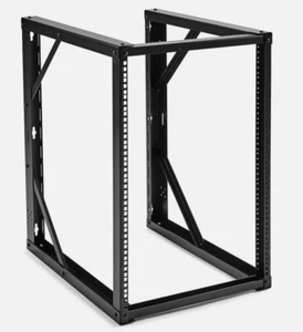 NavePoint 15U Wall-Mount Open Frame Network Rack 24.81 Inch Depth Free Shipping - Picture 1 of 3