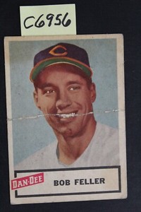 Vintage 1954 Dan-Dee Potato Chips - BOB FELLER - Cleveland Indians Card (C6956