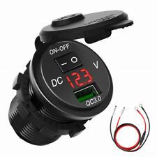 QC3.0 Car Vehicle Dual Port USB Fast Charger Socket Adapter Power Station Outlet