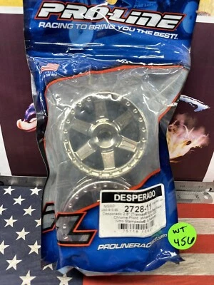 Pro-Line 2728-11 DESPERADO 2.8"BEAD BLACK CHROME WHEELS for: Front - Image 1 of 4