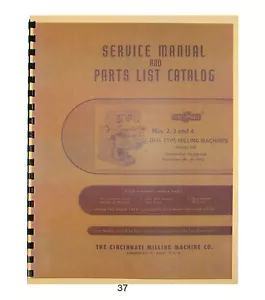 Cincinnati #2, #3 & #4 Modell OM Zifferblatt Fräsmaschine Servicehandbuch *37 - Bild 1 von 12