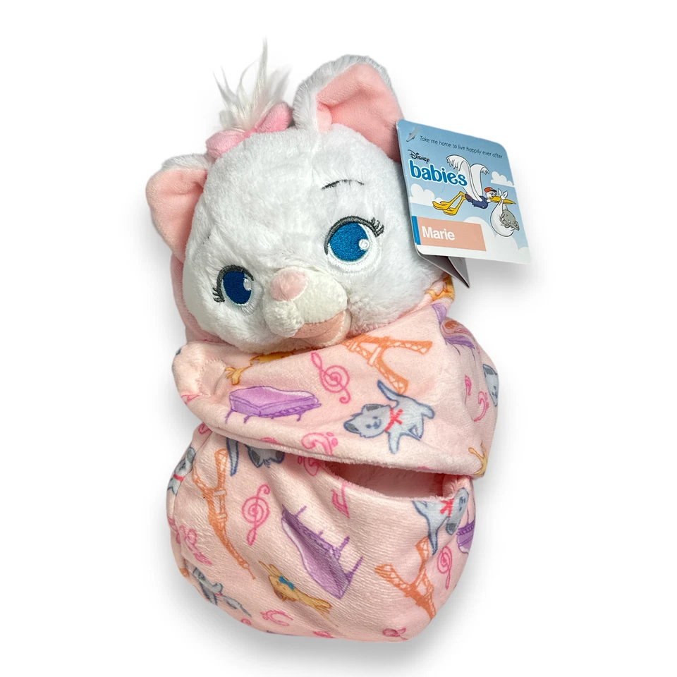 Muñeca de peluche Disney Babies con bolsa de manta - pequeña (Marie) 10 1/4"" NUEVA Foto 1 de 1