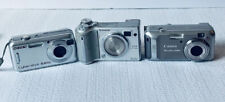 Lot of 3  Digital Cameras Powershot A 460, Finepix E510 and DSC-S600 *for parts