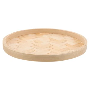  Bambus-Webplatte – unbemaltes rundes Hängekorbtablett für die Wand – - Bild 1 von 12