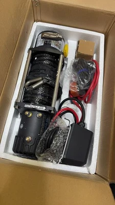 Electric Winch 13000LBS 12V Synthetic Rope Towing Car Truck Trailer Off Road 4WD Foto 1 de 4