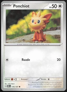 Carte Pokémon Ponchiot 170/197 Flammes Obsidiennes Français - Foto 1 di 2