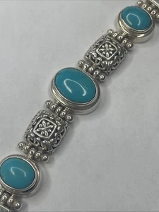 Solid Sterling Southwestern Toggle Bracelet 31g QVC 7-8” - Picture 1 of 6