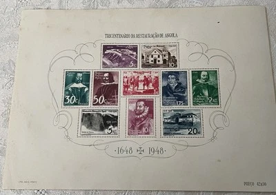 ANGOLA - Scott 314a - MNH S/S - 1648-1948 - excelente estado precio más bajo Foto 1 de 2