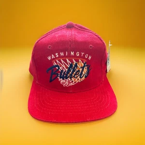 VTG Washington Bullets Corduroy SnapBack Hat Cap Drew Pearson RARE NEW With Tags - Picture 1 of 15