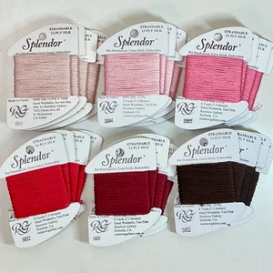 Rainbow Gallery Splendor 12 ply silk floss needlepoint mixed lot reds, pinks - Picture 1 of 1