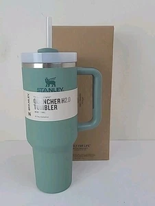 Stanley Quencher H2.0 Flowstate Stainless Steel Vacuum Tumbler Eucalyptus 40oz - Picture 1 of 8