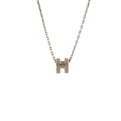 Hermes Pop H Pendant Chain Necklace Metal and Enamel Mini - Image 1 of 3
