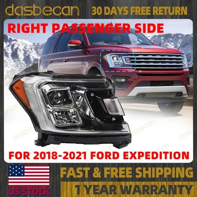 Right Passenger Halogen Headlight Lamp For Ford Expedition 2018-2021 JL1Z13008K Foto 1 de 4