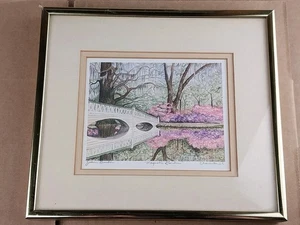Magnolia Gardens By Jeanie Drucker Framed Art Print Signed - Picture 1 of 12