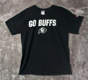 Colorado Buffaloes GO BUFFS T-Shirt L Gildan Black Pepsi Promo NCAA CU Tee - Bild 1 von 7