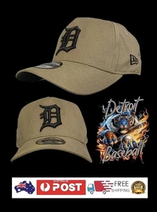 D DETROIT TIGERS MLB NEW ERA 9FORTY TAN & BLACK SNAPBACK CAP HAT LA NY NBA NFL - Picture 1 of 4