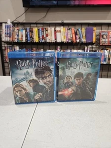 Harry Potter and The Deathly Hallows Part 1 & Part 2 Blu-Ray Disc Lot, Excellent - Picture 1 of 3