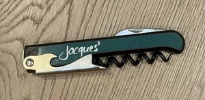 Jacques’ Waiter’s Korkenzieher Wein Schlüssel Flaschenöffner grün Bar Werkzeug - Bild 1 von 3