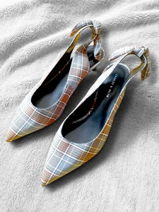 Charles and Keith Slingback Checked / Tartan Shoes Size 5 - Picture 1 of 3