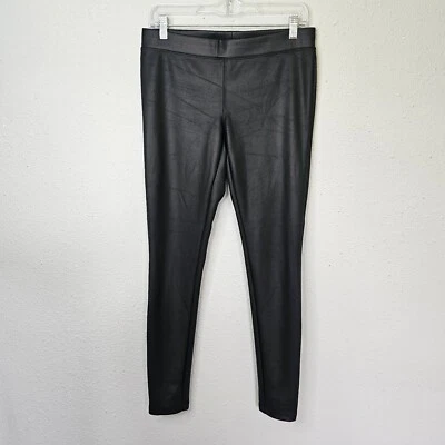 Express Faux Black Leather Legging Pants Womens Size M Medium Pleather  Pull On - Image 1 of 4