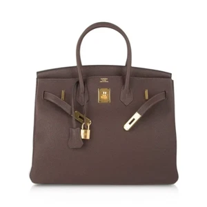 Togo Calfskin Birkin 35 Chocolate - Picture 1 of 8