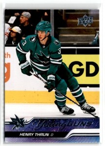 2023-24 Upper Deck Series 1 Young Guns Henry Thrun #236 San Jose Sharks