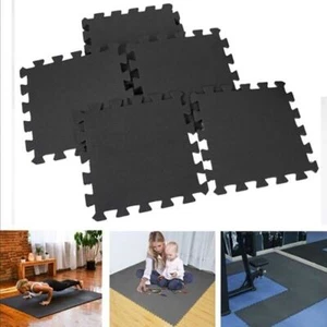 10PZ TAPPETO PUZZLE TAPPETINO FITNESS PALESTRA MULTIUSO GOMMA SCHIUMA 30X30 NERO - Imagen 1 de 6